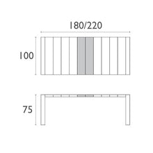 Compamia Vegas 86" Extendable Patio Dining Table in Black, Commercial Grade