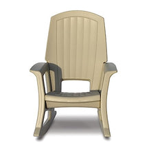 Semco Heavy-Duty All-Weather Plastic Rocking Chair Tan (4 Pack)