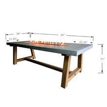Fire Pit ELEMENTI Sonoma Dining Table, Propane Gas