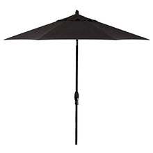 Treasure Garden 9ft Patio Umbrella - Outdoor Furniture Market Umbrella – Deluxe Auto-Tilt – Black Aluminum Frame (Sunbrella, Black)