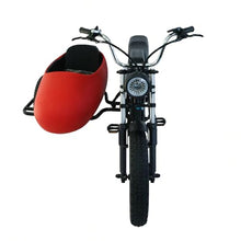 RZZLGY Electric Motorcycle with Sidecar, Snow Tires, 60km Range, Red