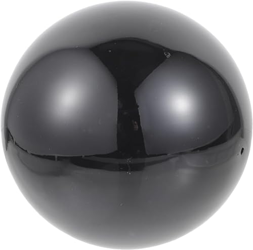 DULAI Mirror Finish Garden Ball,Gazing Balls, Garden Reflective Ball Outdoor Stainless Steel (Color : Black, Size : 380mm)