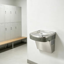 Wall Mounted Water Fountain, Stainless Steel Outdoor Water Station with Large Water Tank, Water Drinking Fountain Wall Mounted for Schools, Gyms, Parks, Cold Water Only, 5-7℃ Temperature