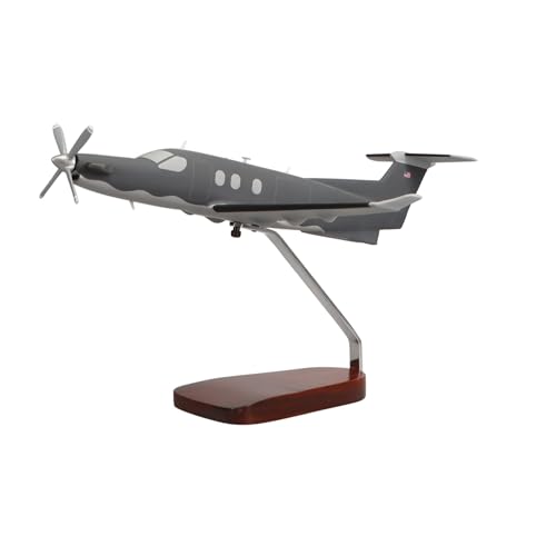 High Flying Models Pilatus PC-12 U-28A Military Mahogany Sculpture Multicolor