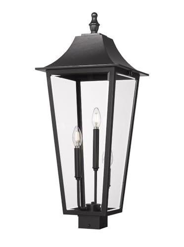 Z-Lite 5008PHXLS Gannon 3 Light 30" Tall Post Light - Black