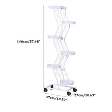 Multiple Metal Plant Shelf Indoor Outdoor Flower Rack 6-Tier Flower Pot Tall Corner Stand Modern Plant Rack Practical Planter Selves Modern Organizer Display Shelves For Balcony Garden Patio