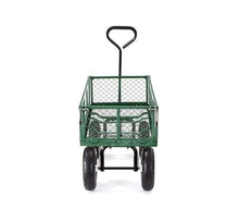 Utility Garden Cart Wagon Heavy Duty Garden Dump Cart with Removable Mesh Sides, for Beach Lawn Yard