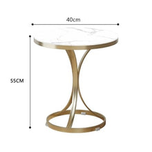 NRFJFOP Living Room Sofa Edge Balcony Rock Board Corner Nordic of Bed Small Tea Table Round