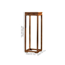 WOAITIANTIAN Vase Stand Vintage Tall Leg Plant Shelf, Walnut Wood Chinese Bonsai Base for Indoor Outdoor(Large)