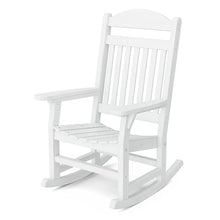 Wildridge Heritage Traditional Rocking Chair, White - Outdoor Weather Resistant HDPE Rocking Chair for Patio, Deck, Fire Pit