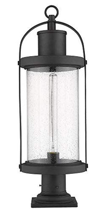Z-Lite 569PHB-533PM-BK 1 Light Outdoor Pier Mounted Fixture, Black