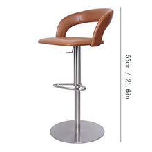 HASMI Counter Stools Bar Chairs Modern Adjustable High Back Chair Living Room Dining Room Bar Decoration Lift Back Bar Chair Stainless Steel Bar Chairs Bar Stools (Color : A)