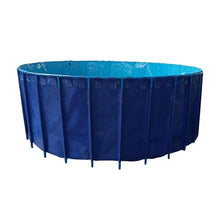 Multifunction PVC Canvas Pool for Ponds with Drain Valve, Fish Breeding Koi Pool for Garden, Above Ground Pond for Water Storage and Garden Irrigation(Size:4X1.2 M/15000 L,Color:Blue)