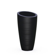 Mayne Milano 42in Tall Round Modern Planter, Black