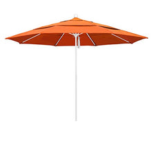 California Umbrella 11' Rd. Venture Series Contract Grade Patio Umbrella Pulley Open Tangerine