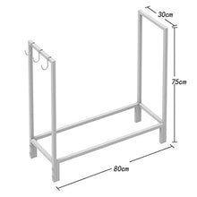 DJVHSRI Iron Black Wood Storage Rack Fireplace Front Firewood Shelf Wood Firewood Shelf Home,