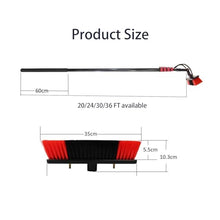 Kindevieft Water Fed Poles Kit, Adjustable Window Cleaning Poles Tool, Rotatable Brush Head Telescopic Cleaning Brush for Outdoor Window Glass Solar Panel,10.8M/36FT