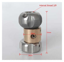 Stainless Steel V-Hammer Nozzles, 1/4" 3/8" Jetter Sewer Dredging Nozzle Driver 6000psi(3I8 30LPM)