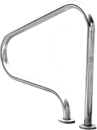 Pool Handrail Handle Grab Rails Swimming Swimming Pool Handrail for Indoor and Outdoor Pools, 304 Stainless Steel Pool Railing with Mounting Accessories