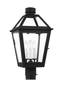 Generation Lighting-Hyannis-3 Light Medium Outdoor Post Lantern-19.75 Inch Tall and 10.5 Inch Wide-Natural Copper Finish