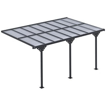 Outsunny 14.5' x 10' Outdoor Polycarbonate Pergola Gray