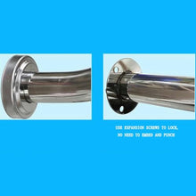 BSNANCA Swimming Pool handrails, Stainless Steel Pool railings, Stable Base Support rods, Hand Rail Handles for Ground Swimming Pools, hot Spring Baths, Water Parks 1pcs (Silver 88CM)