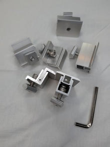 Planet 4 Solar - Mounting Kit for mounting 5 Solar Panels to a Shingle roof, with Clamps, T-Mounting Brackets & 88 Inch Made in the USA Rails.