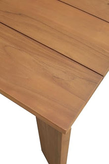 Meridian Furniture 111-DT96 Mirella Collection Modern | Contemporary 96" Outdoor Patio Dining Table with Solid Teak Wood Frame, Natural Teak Finish, 96" W x 42" D x 29.75" H, Natural