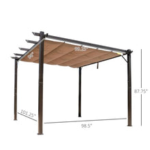 Retractable Patio Pergola with Adjustable Canopy for Backyard Gatherings, Versatile Shade Shelter with Sliding Rails for Poolside Dining, Weather-Responsive Arbor with UV-Shielding for Garden Parties