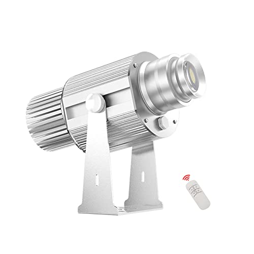50W Outdoor IP67 Waterproof GOBO Projectors Commercial Advertising Signs Projection Light Custom Logo Pattern LED Lighting Lamp (Silver)