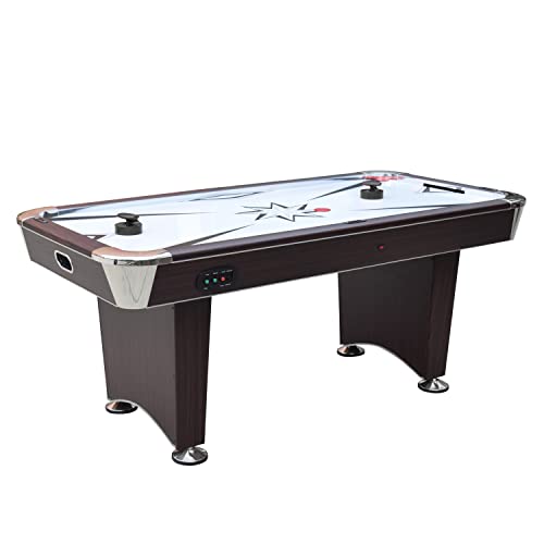 Hathaway Midtown II 6-ft Air Hockey Family Game Table Dark Cherry Wood