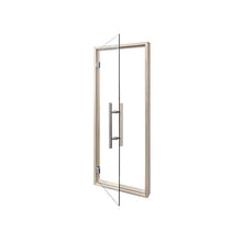 PROSAUNAS Clear & Tinted Glass Sauna Door, Prehung Tinted Glass Sauna Door (Left Hanging, Clear - Aspen Frame 24x73)