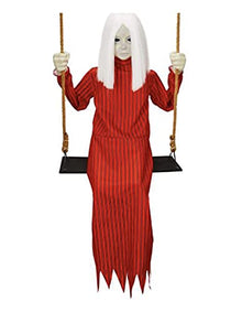 At homes Halloween Ghostly Swing Girl Prop with Swinging Mechanism Multicolor