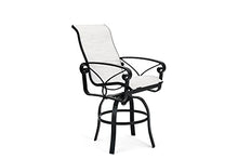 Winston Palazzo Sling High Back Swivel Balcony Stool Black Night/Blue Blush