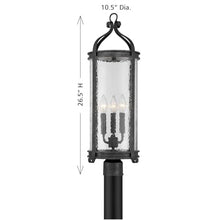 Savoy House 5-115-337 Preston Traditional Clear Pebbled Glass Outdoor Post Lantern, 3-Light 180 Total Watts, 27" H x 11" W, Iron Oxide