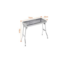 Grill Stainless Steel Outdoor Thickening Barbecue Rack Portable Folding Free-Installation Barbecue Furnace
