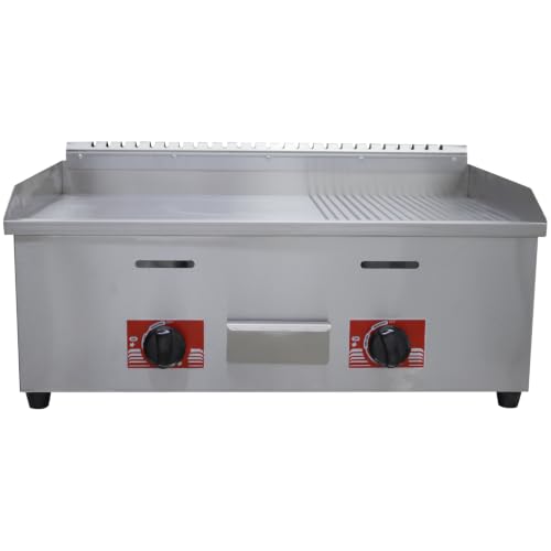 WYDDARY Commercial LPG Gas Grill Griddle with Low Pressure Valve 2800Pa