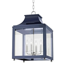 Bailey Street Home Four Light Large Pendant Polished Nickel/Navy Silver