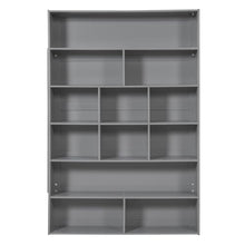 KTATK Twin Over Twin Bunk Bed with Storage Drawers and Cabinet Gray