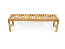 Windsor Teak Furniture Genuine Grade A Teak 59" Oxford Backless Bench Teak
