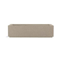 PolyStone Riviera Rectangular Trough Planter – 46" x 17" x 12" – Large Lightweight Indoor/Outdoor Planter Box – Modern Stone-Look Resin – Durable All-Weather w/Drainage Holes – Made in USA – Sandstone
