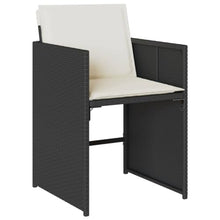 AMBERARD Patio Dining Set Set of 10 Black PE Rattan 10-Seater Foldable Furniture Set