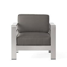 Christopher Knight Home Cape Coral Outdoor Aluminum Club Chairs with Water Resistant Cushions, 4-Pcs Set, Khaki