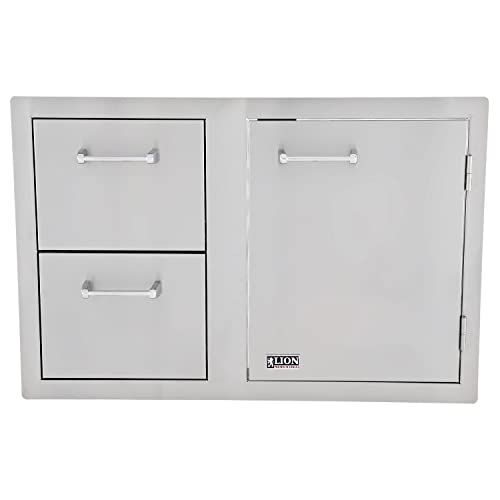 Lion Premium Grills L3320 Door Drawer Combo with Towel Rack, 33 by 22-Inch