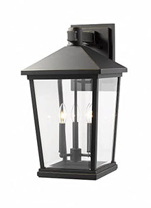 Z-Lite 3 Light Outdoor Wall Sconce Black