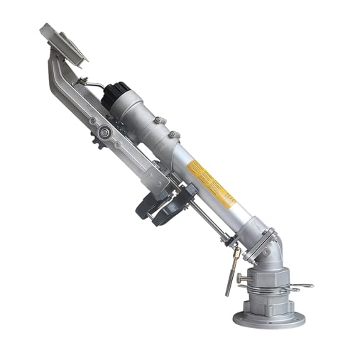 BANGBANGJI Farm Gun Irrigation Sprinkler, 360° Fully Rotating Impulse Impact Sprinkler, with Nozzle Set, Large Area Irrigation, for Farms Orchards Pasture Watering Model65+1.5mBracket