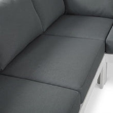Outdoor Escape Gray Fabric Outdoor Patio Modular Sectional, Contemporary Style, Durable Outdoor Material, Comfortable Back and Seat Heights
