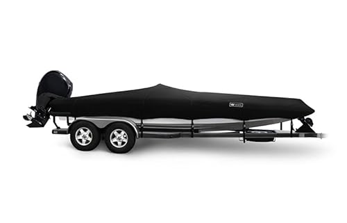 Eevelle Windstorm Bass Boat Cover Waterproof Marine Grade Polyester Black