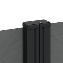 HFXHIJXQ Retractable Side Awning Anthracite Polyester Privacy Screen 472.4 x 472.4 x 55.1 in Outdoor Sun Shade for Patio Garden Balcony Terrace
