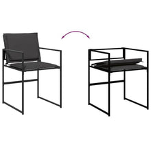Keeushr 11 Piece Modern Patio Dining Set with Cushions, Weather Resistant Outdoor Dining Set and Garden Furniture with Table, Foldable Chair for Garden